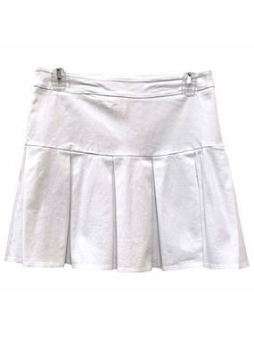 Limonata Womens Large Pleated Mini Tennis Skirt Preppy Princess Athletic White
